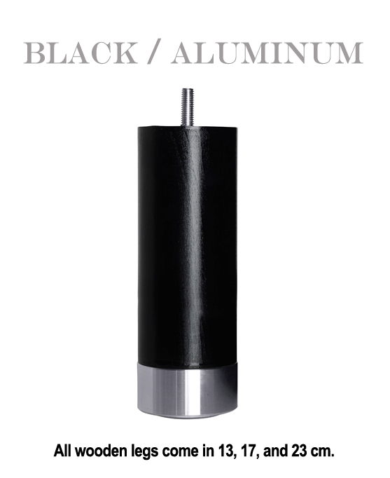 Black / Aluminum an Exclusive Carpe Diem Beds of Sweden Bed Leg.